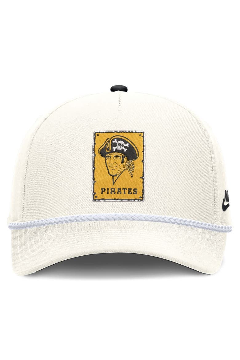 Men's Nike Cream Pittsburgh Pirates Cooperstown Rise Adjustable Hat, Alternate, color, Cream