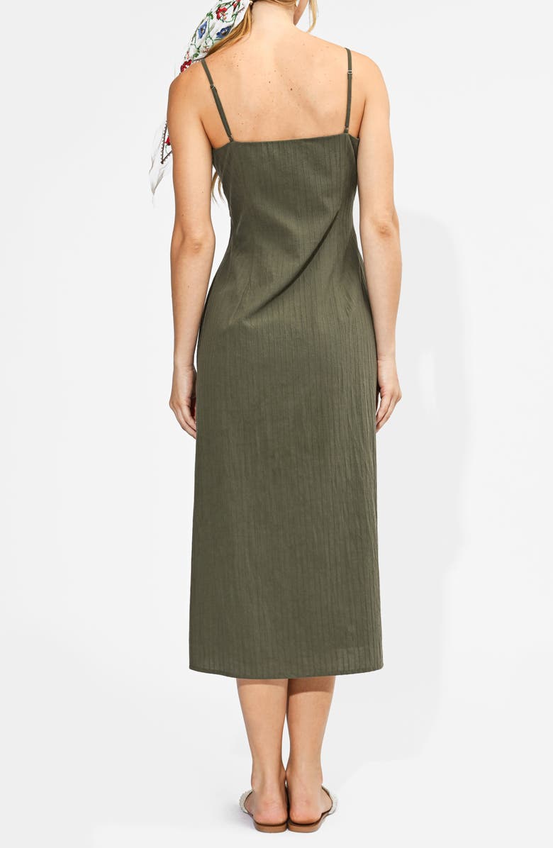 Adelyn Rae Millie Embroidered Midi Slipdress, Alternate, color, Olive