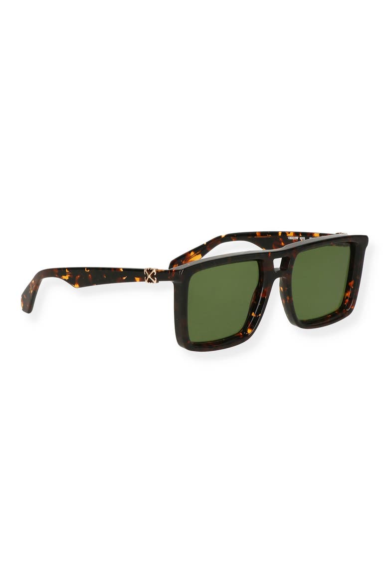 Stratford 55mm Square Sunglasses, Alternate, color, HAVANA GREEN