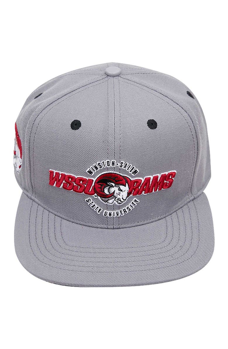 PRO STANDARD Men's Pro Standard Gray Winston Salem Rams Evergreen WSSL Snapback Hat, Alternate, color, Gray