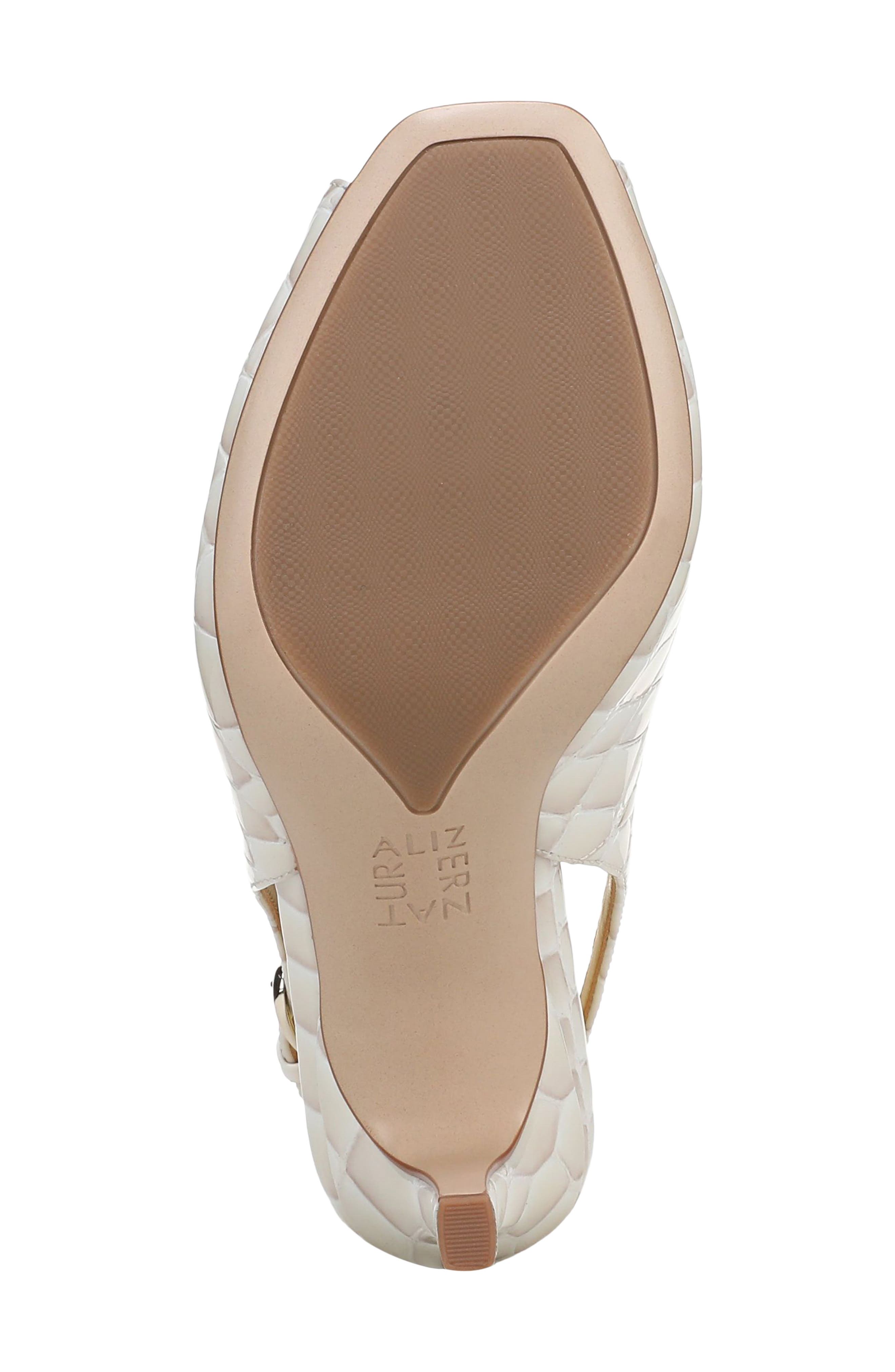 Alexa Peep Toe Slingback Pump, Alternate, color, WARM WHITE