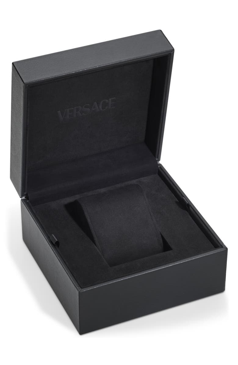 Versace Reveal Square Goldtone Mesh Strap Watch, 22mm, Alternate, color, Ip Yellow Gold