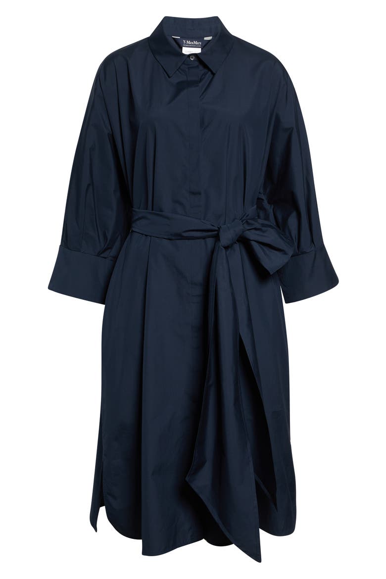 Tabata Long Sleeve Cotton Shirtdress, Alternate, color, MIDNIGHT BLUE