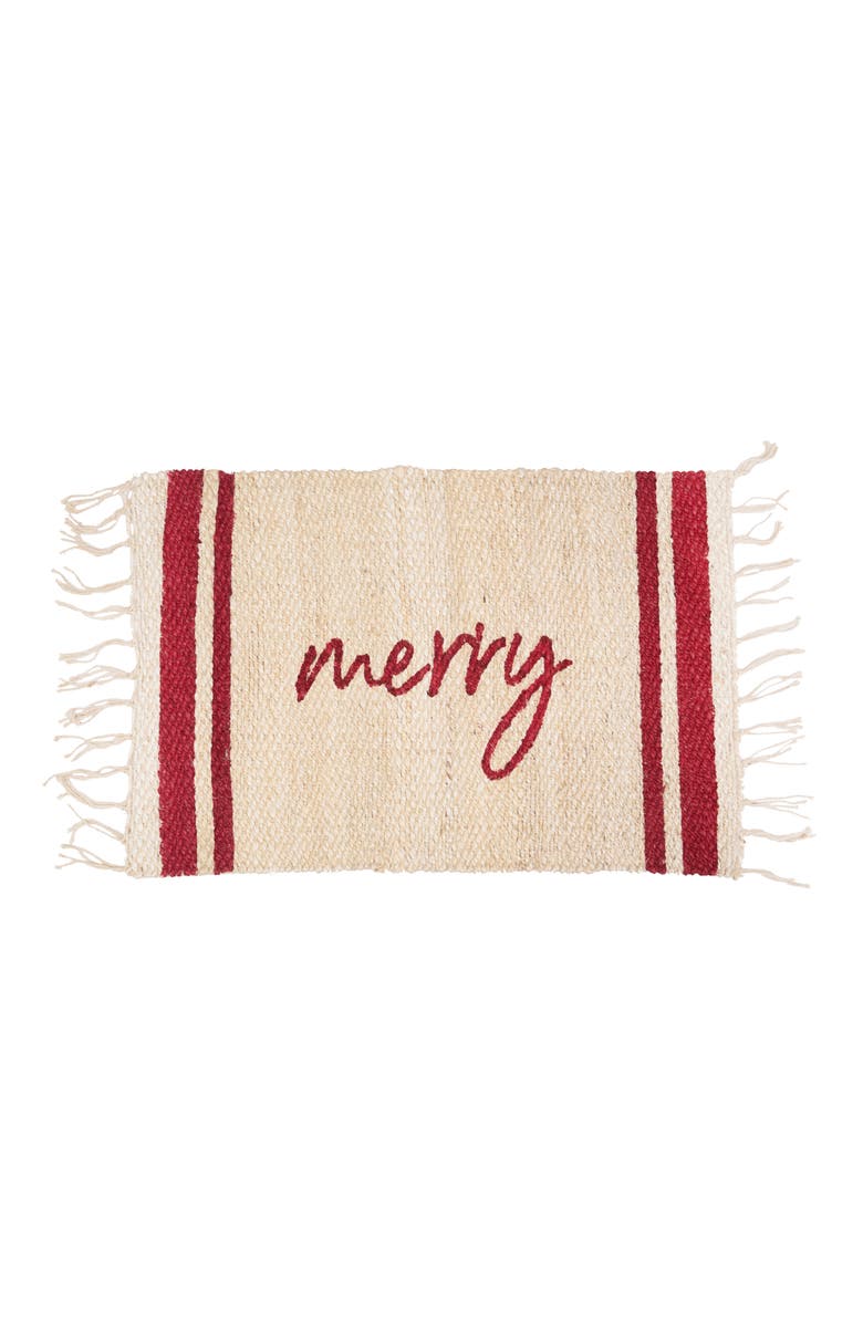 carol & frank Merry Jute Rug, Main, color, Red