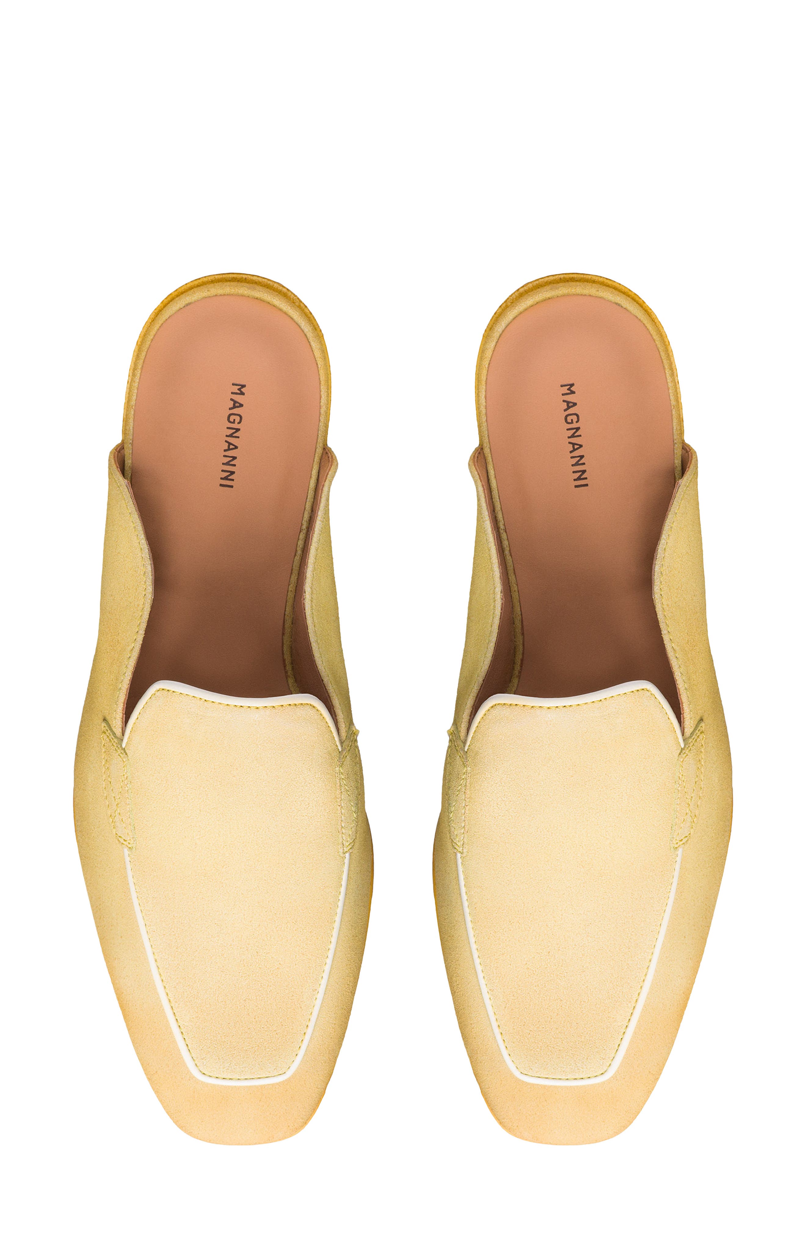 Bella Flat Mule, Alternate, color, CANARY SUEDE