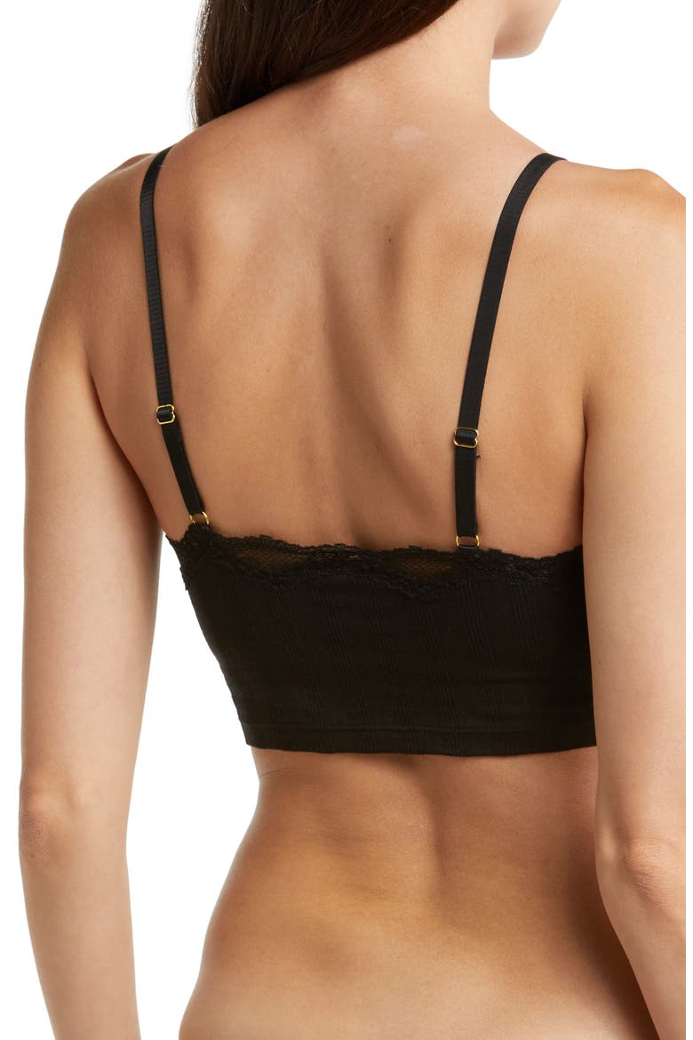Lorelai Longline Bralette, Alternate, color, BLACK