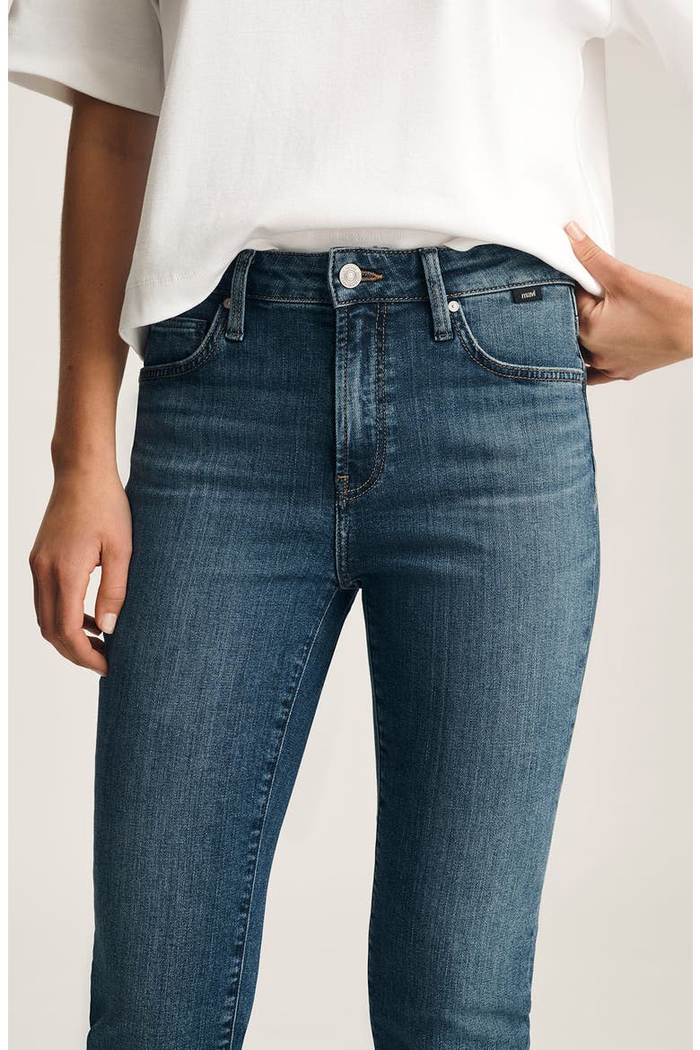 Kathleen Mid Waist Slim Boyfriend Jeans, Alternate, color, DARK BRUSHED FLEX BL