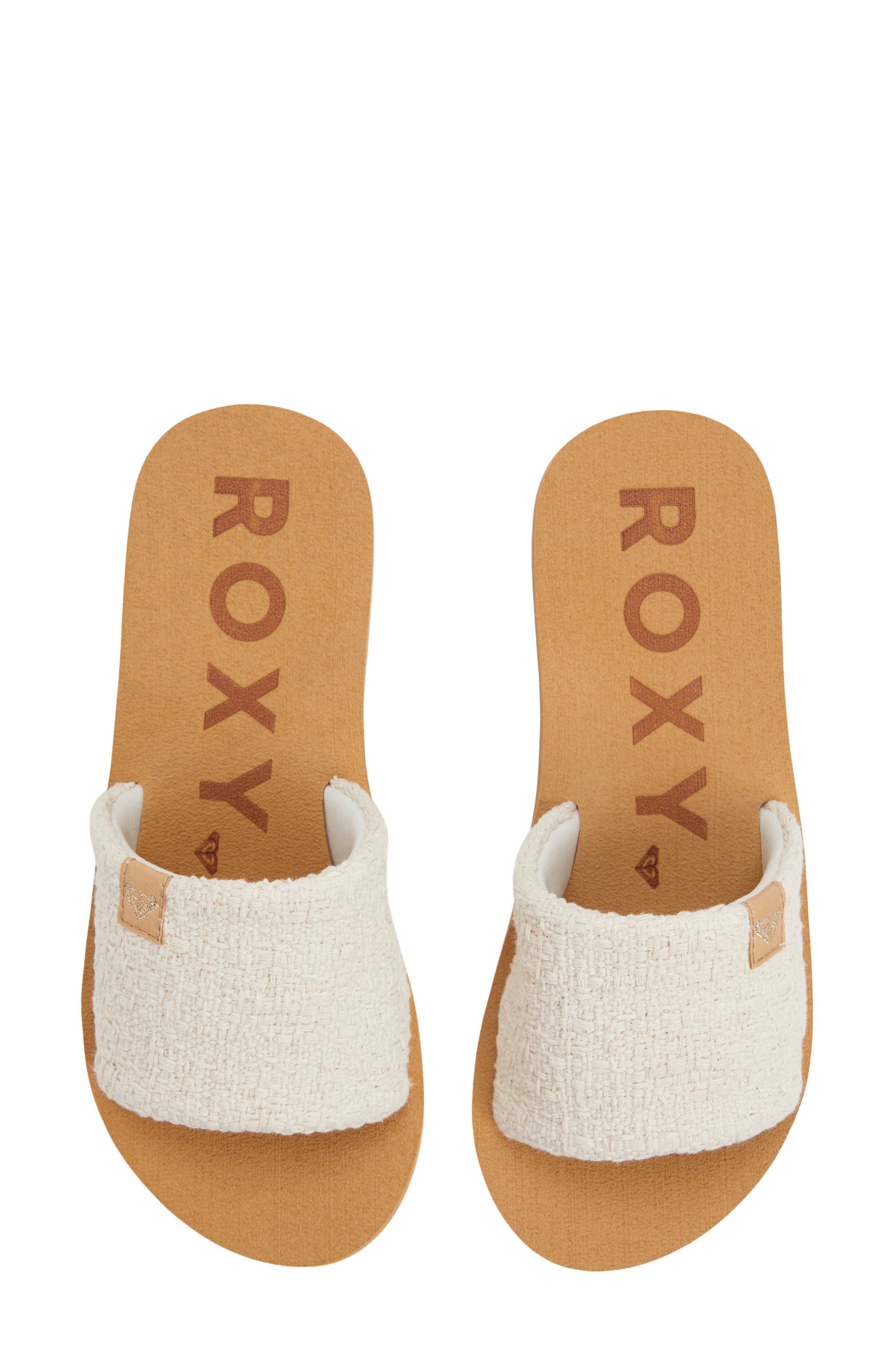 Roxy Amalfi Coast Slide Sandal, Alternate, color, Natural