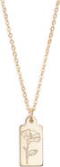 Set & Stones Tawney Birth Flower Pendant Necklace