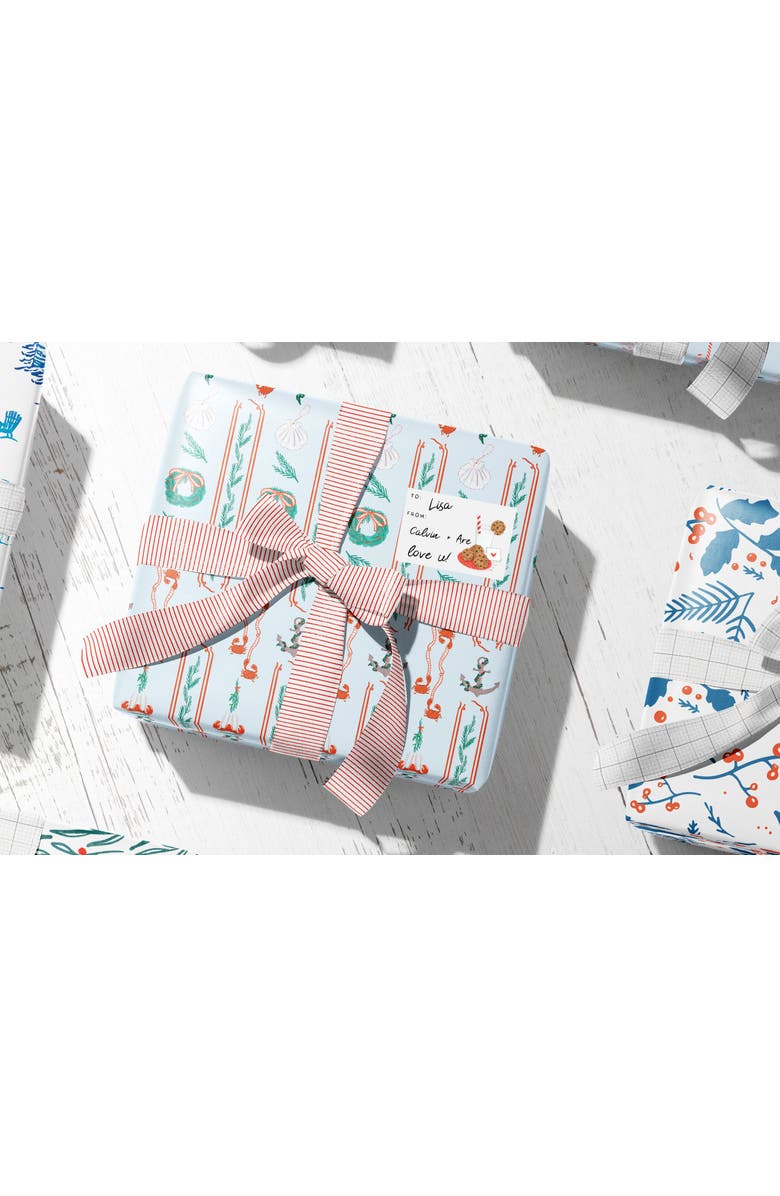 Ramus & Co Christmas/Holiday "Santa & Dogs" To/From Gift Labels, Alternate, color, Multi-Pack