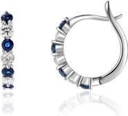 VALANI ATELIER Sapphire & Diamond Hoop Earrings