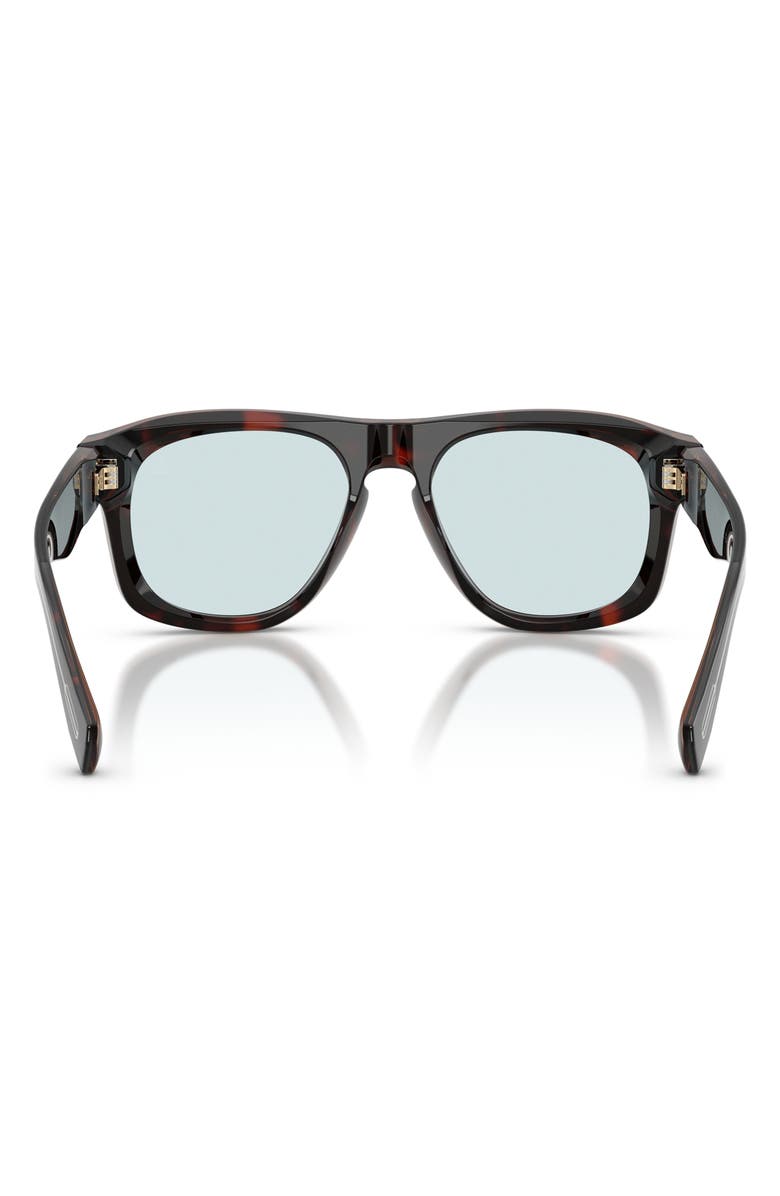 Brunello Cucinelli Alke 53mm Polarized Pillow Sunglasses, Alternate, color, Havana / Blue Transition