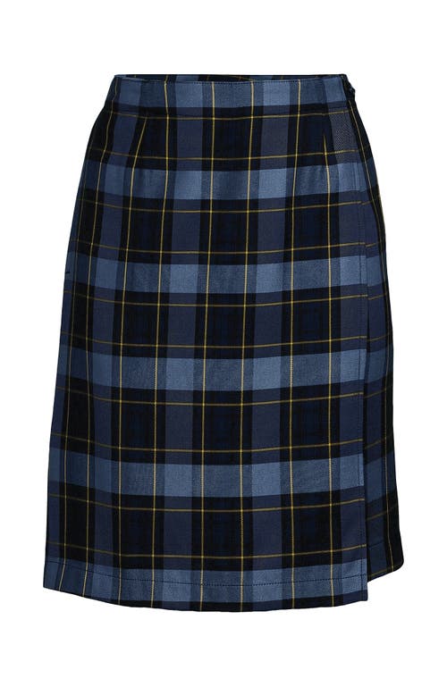 Lands' End School Uniform  Plaid  A Line Tab Skort Top Of Knee In Multi