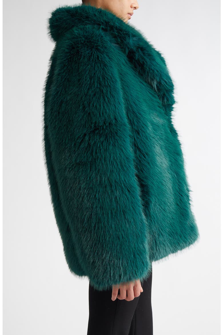 Hunter Oversize Faux Fur Jacket, Alternate, color, TEAL