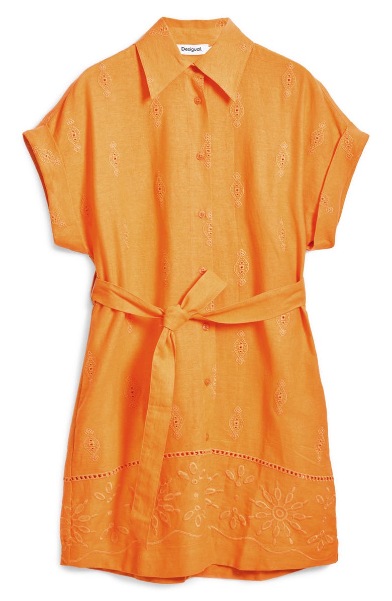 Desigual Short Sleeve Mini Shirtdress, Alternate, color, 