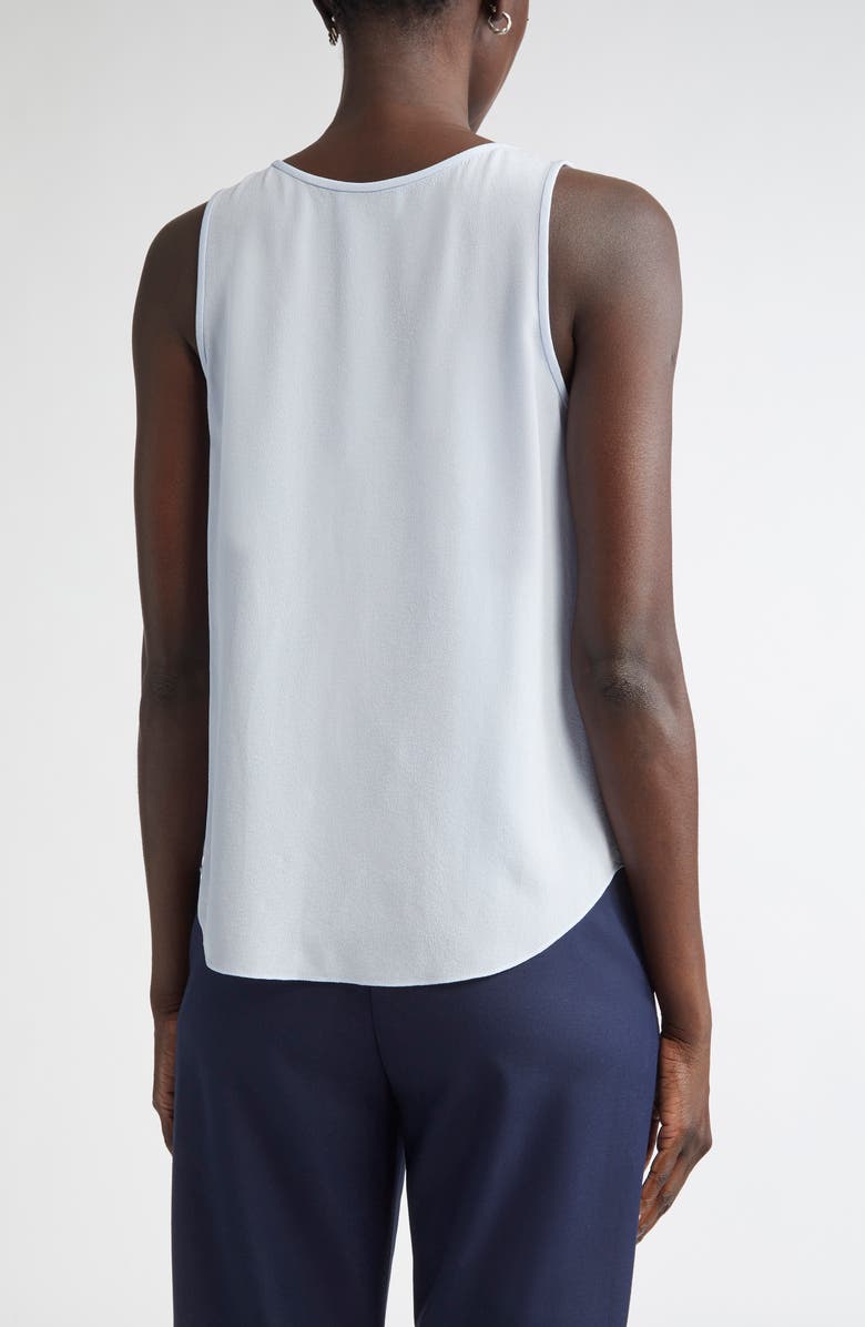 ST. JOHN Silk Crepe Shell, Alternate, color, Blue Lagoon