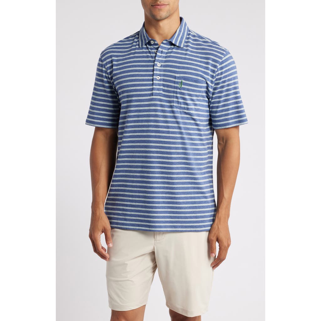 johnnie-O Matthis Stripe Pocket Polo in Aspen
