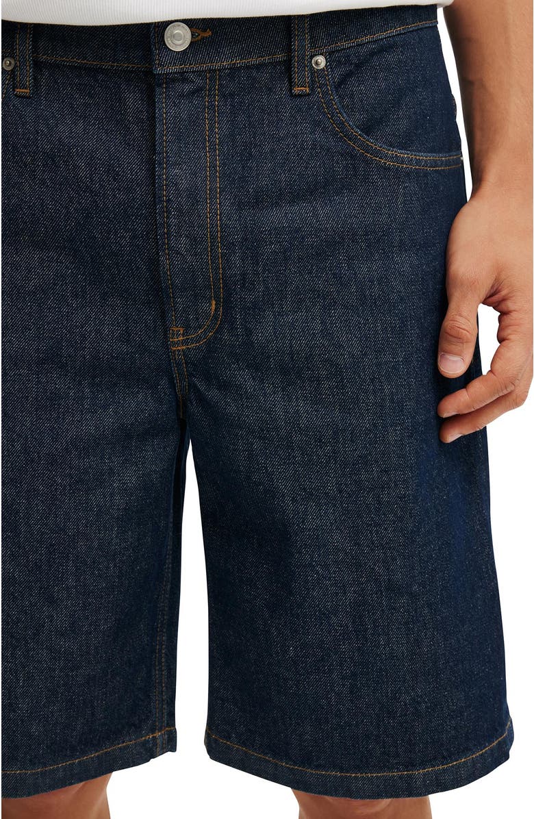 Cotton On Men's Baggy Denim Short, Alternate, color, Shutter Blue