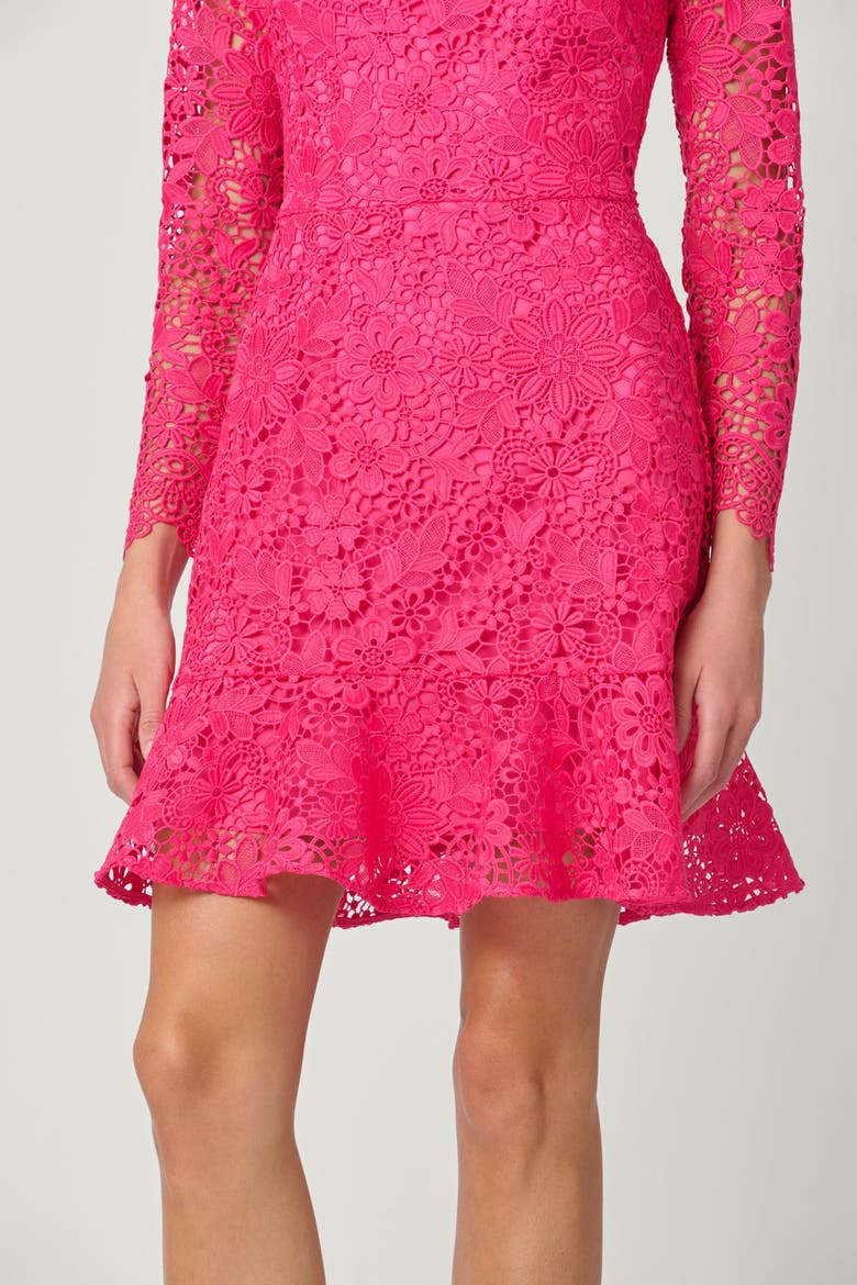 Gracie St. James Lace Dress, Alternate, color, Magenta