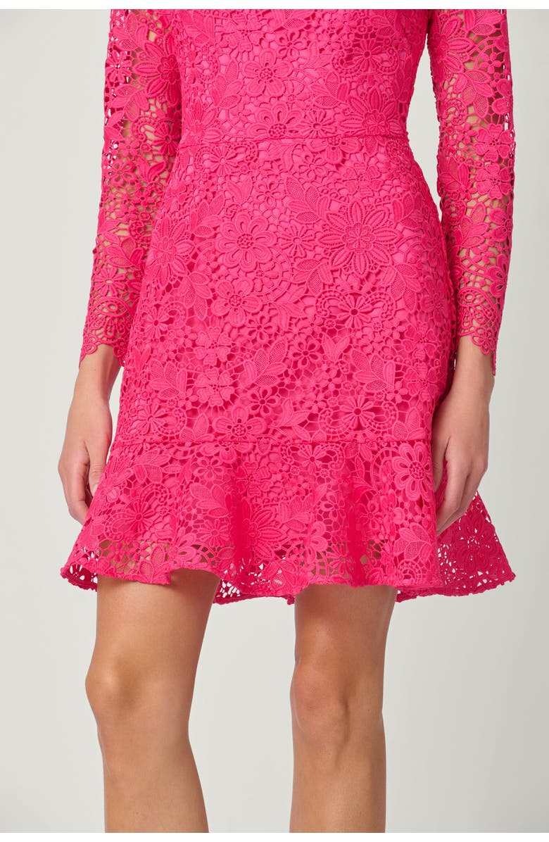 Shoshanna Gracie St. James Lace Dress, Alternate, color, Magenta