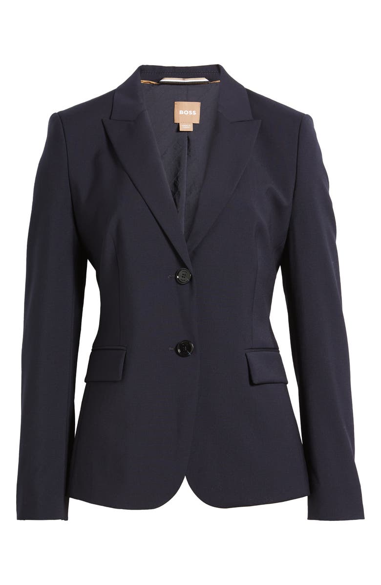 BOSS Juleah Wool Blazer, Alternate, color, Sky Captain