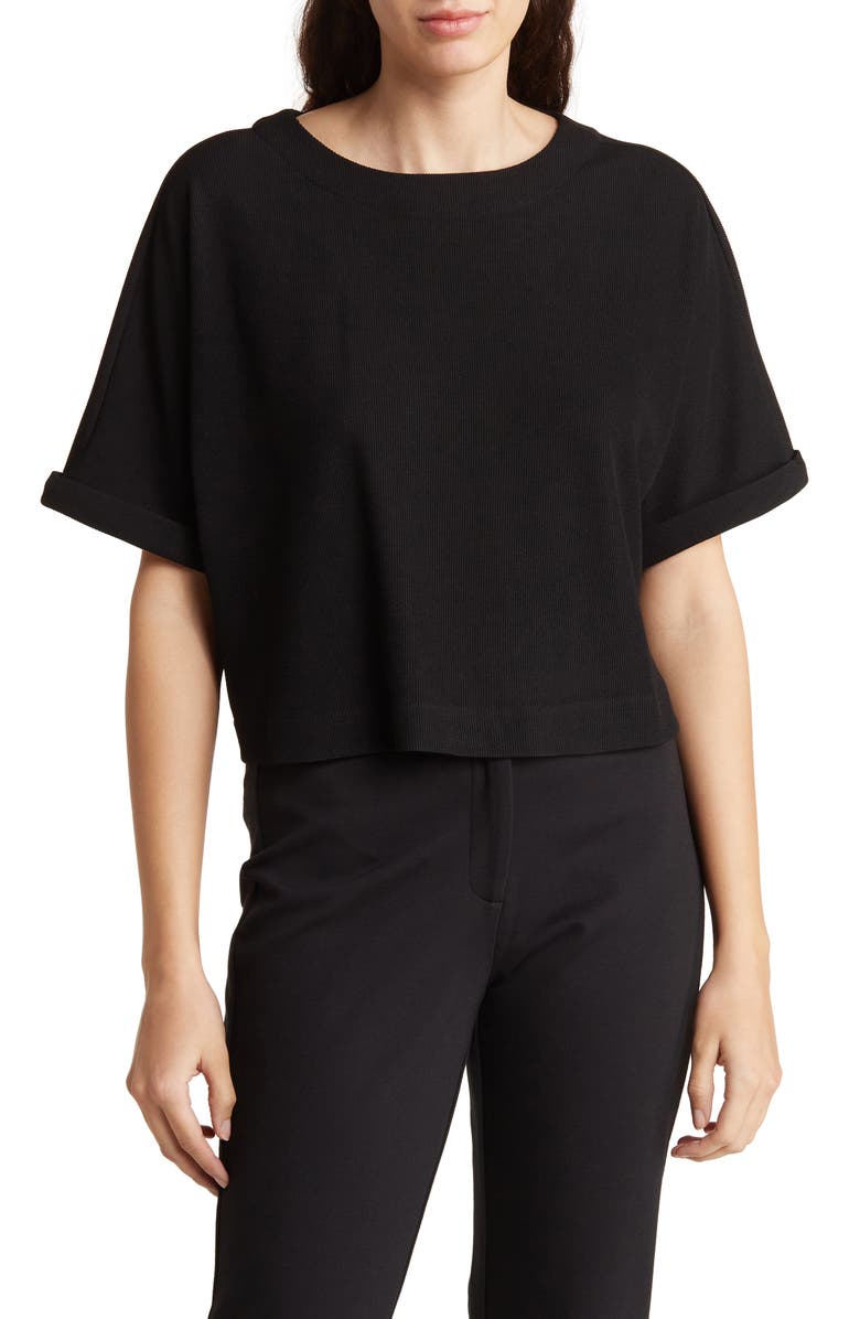 Adrianna Papell Button Back Crop Top, Main, color, 