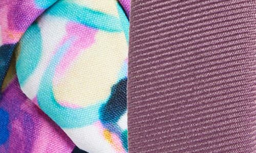 Tasha Braided Pleated Headband In Green Mauve