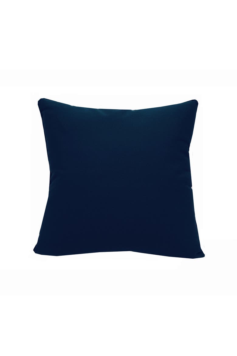 Rope Lattice White Indoor/Outdoor Accent Pillow, Alternate, color, Blue