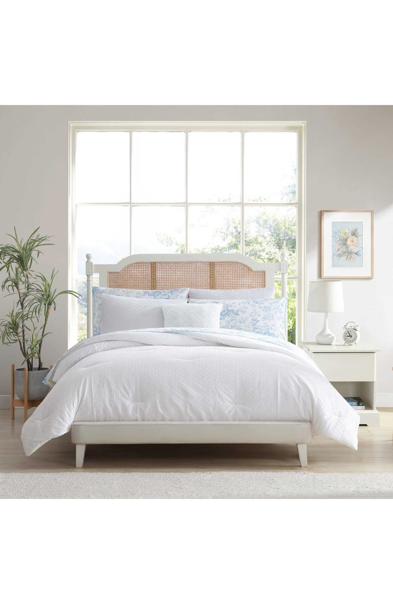 Laura Ashley Margaret Comforter & Sham 3-Piece Set, Alternate, color, White