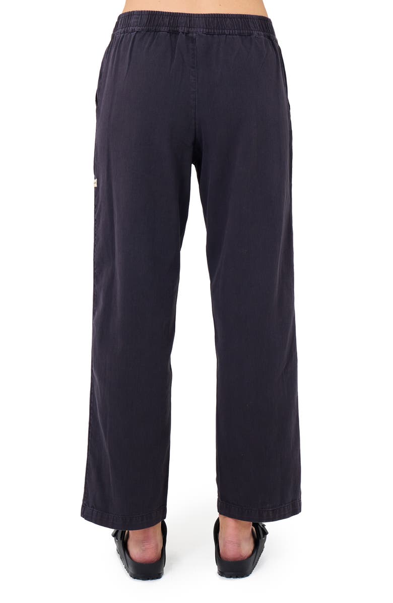 Hurley Wavy Days Wide Leg Pants, Alternate, color, Off Black