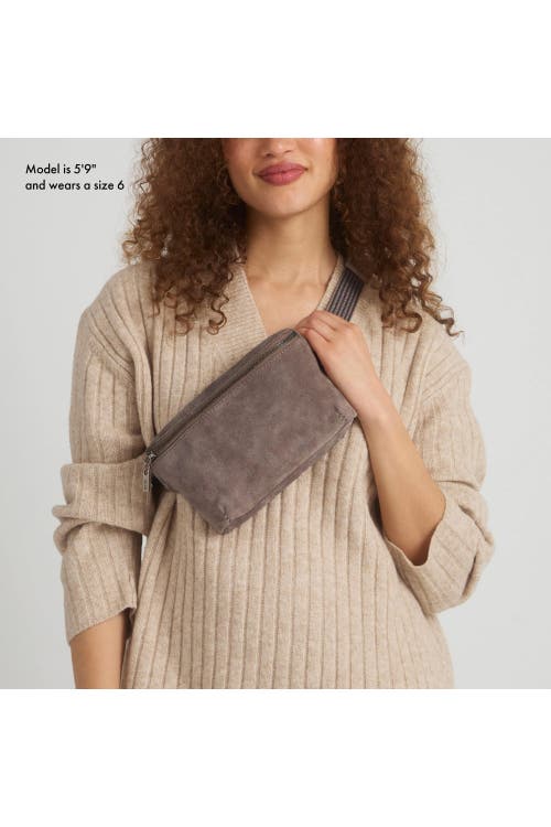 The Sak Caraway Small Belt Bag In Mushroom Suede