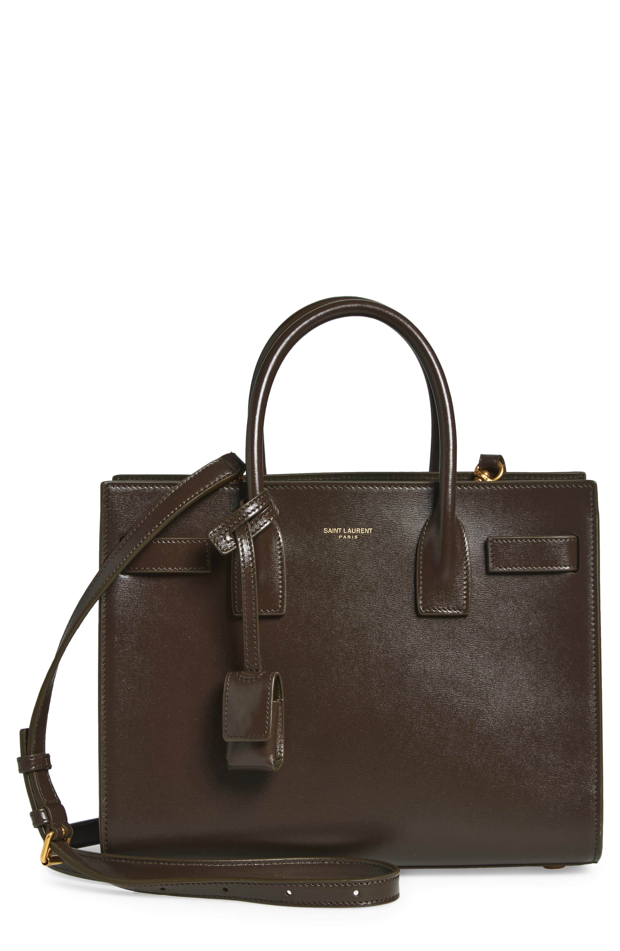 Saint Laurent Baby Sac de Jour Leather Tote, Main, color, Light Musk