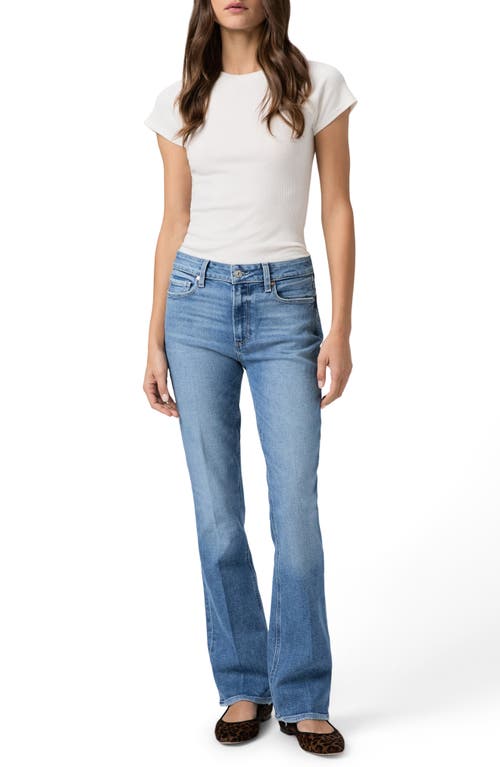 Paige Manhattan High Waist Bootcut Jeans In Blue