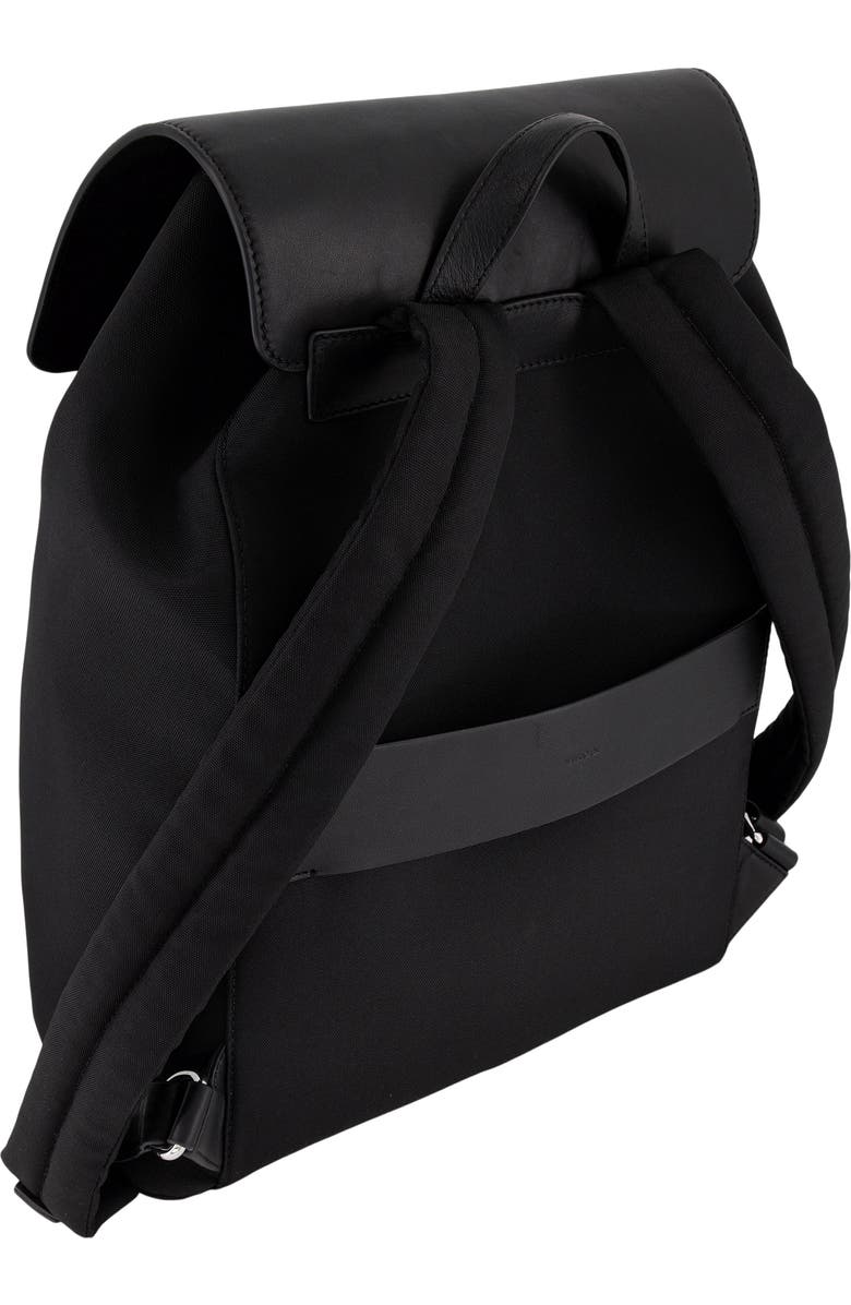 Vince Drayton Leather
Nylon Flap Backpack, Alternate, color, Black