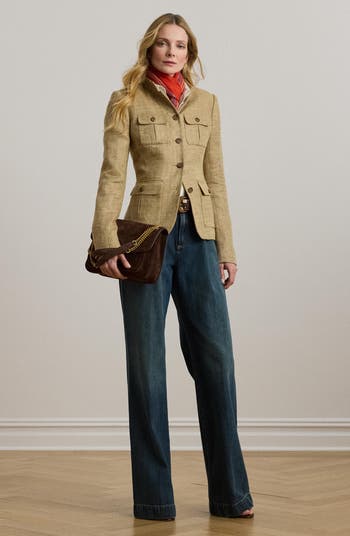 Herringbone Tweed Linen Jacket