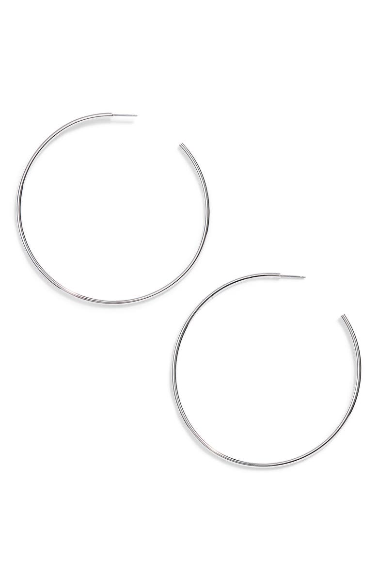 Vince Camuto Thin Gold Hoop Earrings, Main, color, 