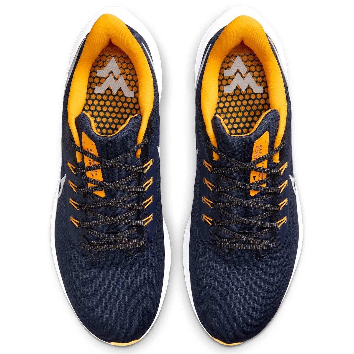 Unisex Nike Navy West Virginia Mountaineers Zoom Pegasus 39 Running Shoe, Alternate, color, Navy