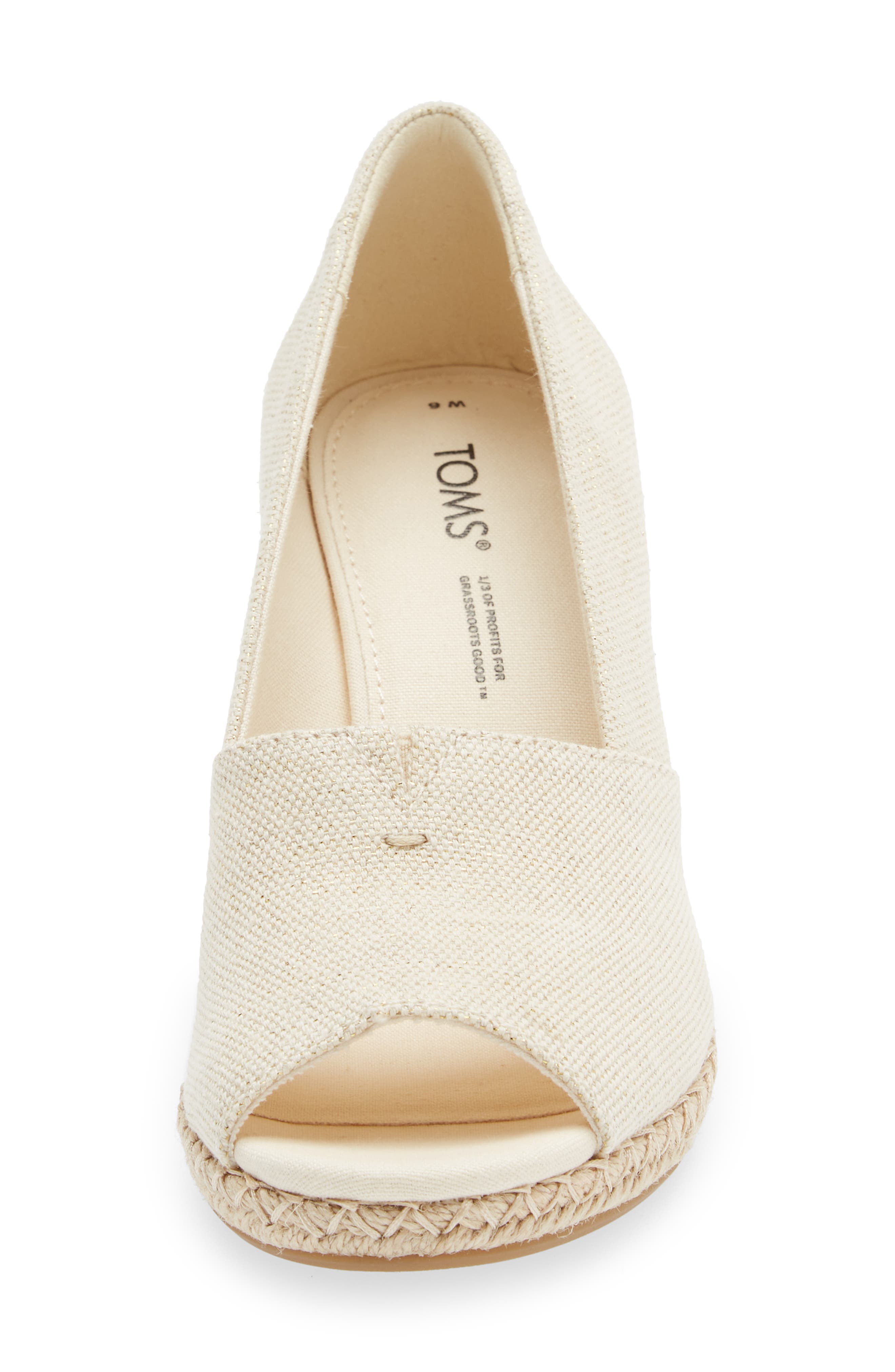 TOMS Michelle Espadrille Wedge Sandal, Alternate, color, Natural Natural