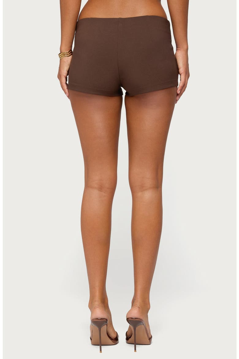 Jasia Sequin Waist Micro Shorts, Alternate, color, BROWN