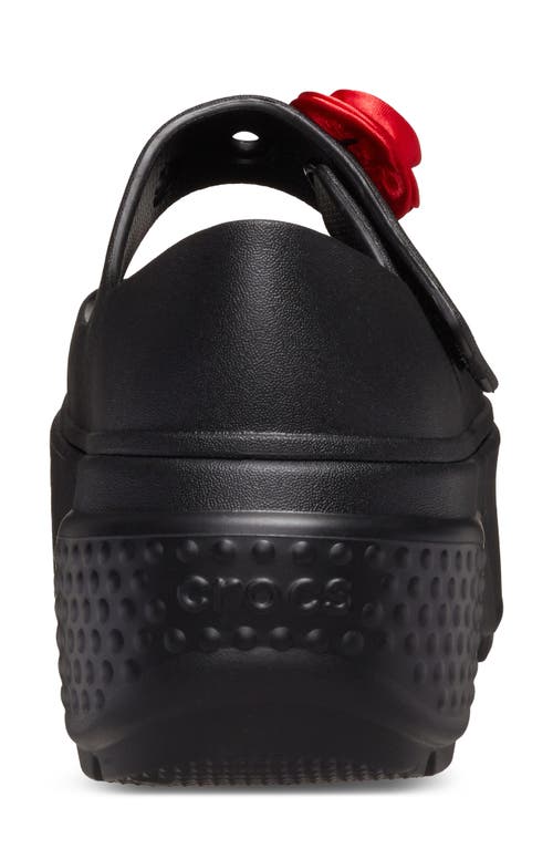 Crocs Stomp Rosette Mary Jane In Black