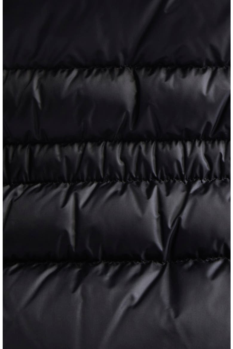 Boed Down Puffer Jacket with Genuine Shearling Trim, Alternate, color, BLACK