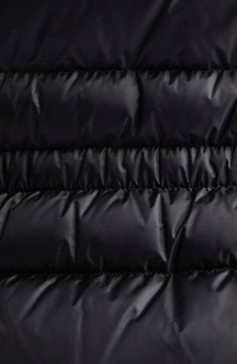 Moncler Boed Down Puffer Jacket with Genuine Shearling Trim, Alternate, color, Black