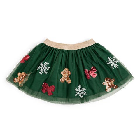 Gingerbread Joy Sequin Christmas Tutu (Baby, Toddler, Little Kid & Big Kid)