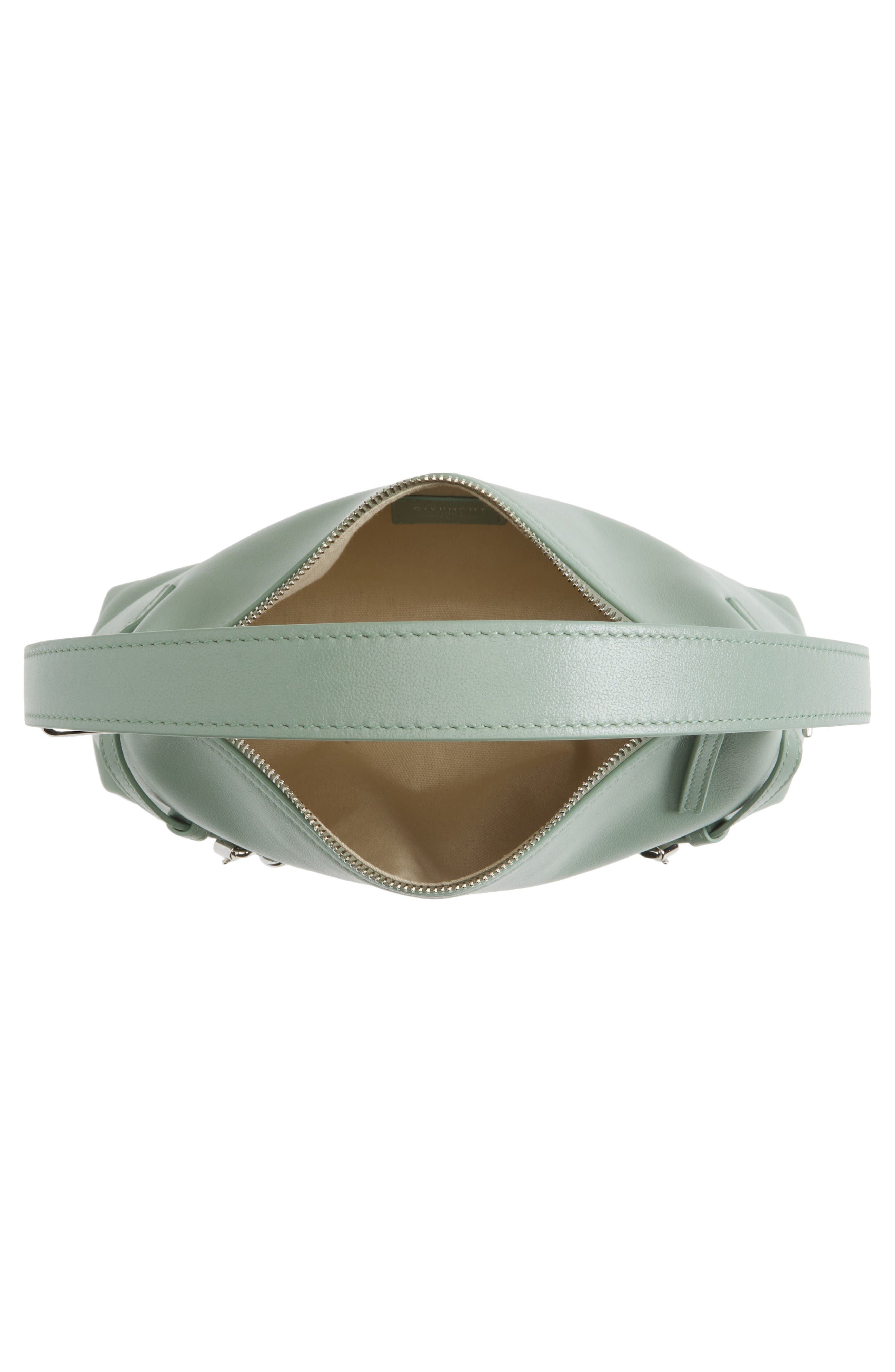 Givenchy Mini Voyou Leather Shoulder Bag, Alternate, color, 325-Greyish Green