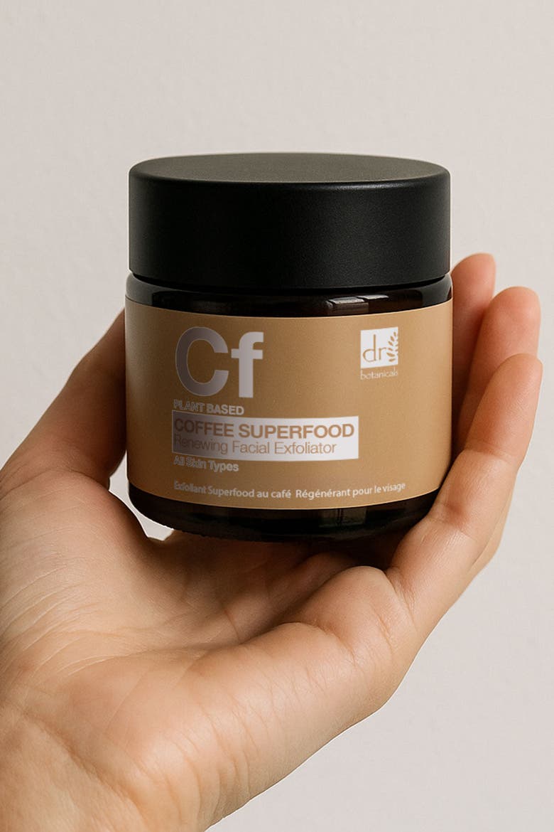 Coffee Superfood Renewing Facial Exfoliator 60ml for Acne & Blemishes, Large Pores, Alternate, color, White