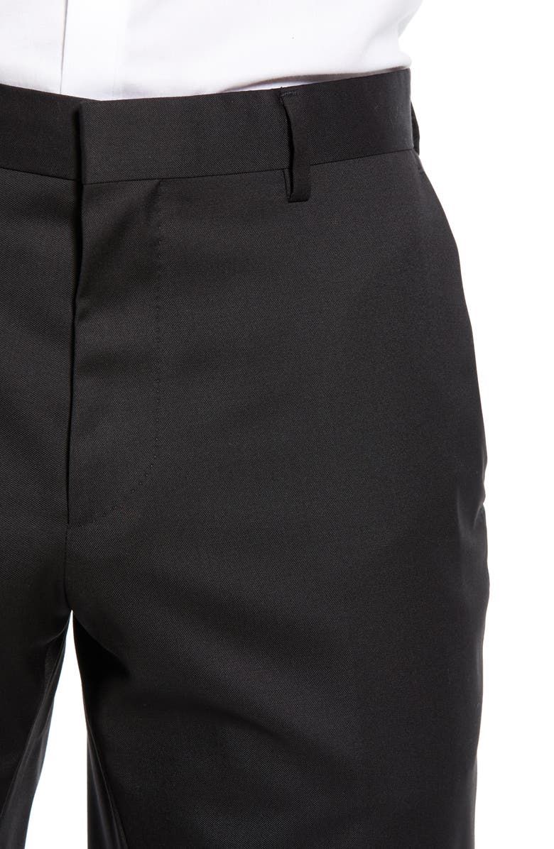 BOSS Gibson CYL Flat Front Solid Slim Fit Wool Dress Pants, Alternate, color,