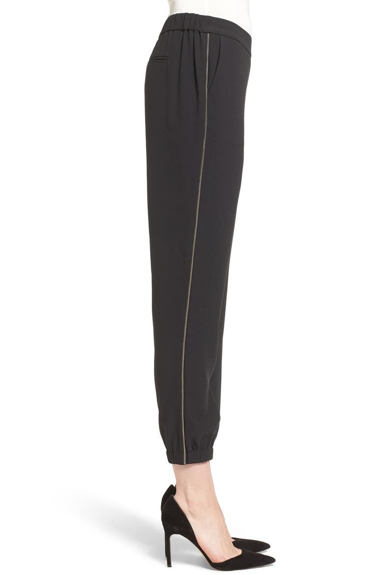 Zip Detail Jogger Pants, Alternate, color, BLACK