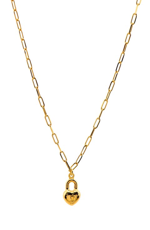 Heart Lock Pendant Necklace