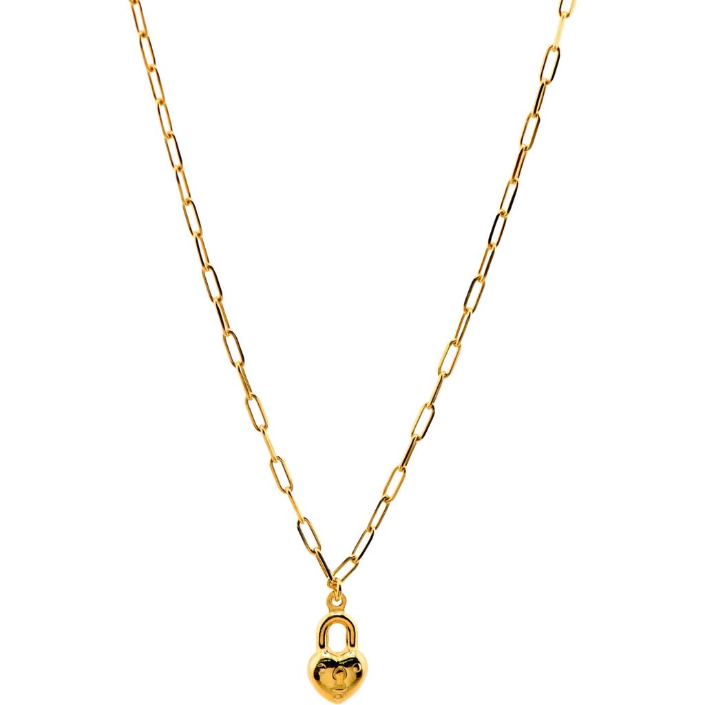 American Exchange Heart Lock Pendant Necklace