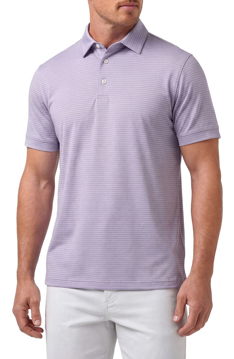 Mizzen+Main Versa Trim Fit Performance Golf Polo, Main, color, Purple Dusk Multi Stripe